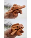 青蛙 手工木雕木魚 (加加大)